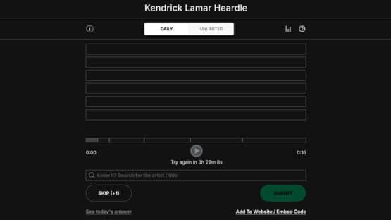 Kendrick Lamar Heardle — screenshot 1