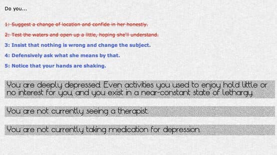 Depression Quest — screenshot 2