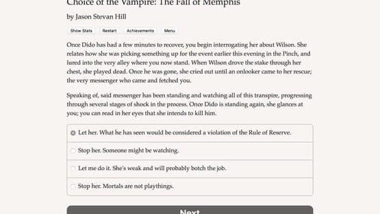 Choice of the Vampire: The Fall of Memphis — screenshot 4